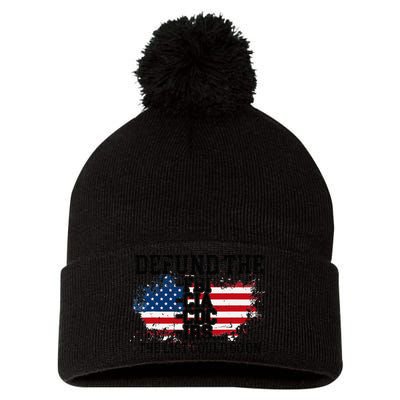 DEFUND THE FBI CIA CDC IRS... The List Could Go On Pom Pom 12in Knit Beanie