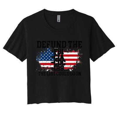 DEFUND THE FBI CIA CDC IRS... The List Could Go On Crop Top