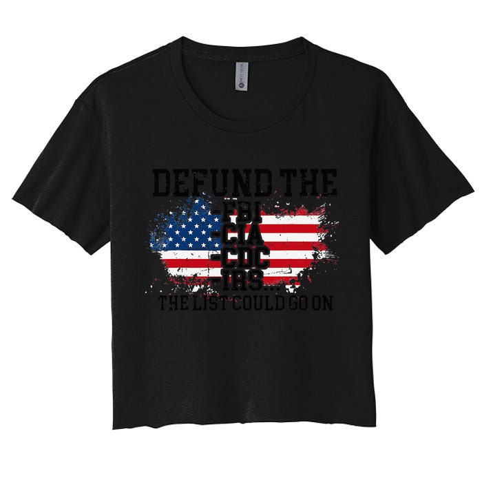 DEFUND THE FBI CIA CDC IRS... The List Could Go On Crop Top