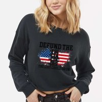 DEFUND THE FBI CIA CDC IRS... The List Could Go On Cropped Pullover Crew