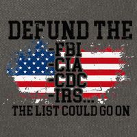 DEFUND THE FBI CIA CDC IRS... The List Could Go On Cotton Canvas Backpack
