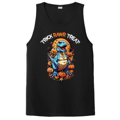 Dinosaur Trex Funny Trick Rawr Treat N Halloween Pumpkin Gift PosiCharge Competitor Tank