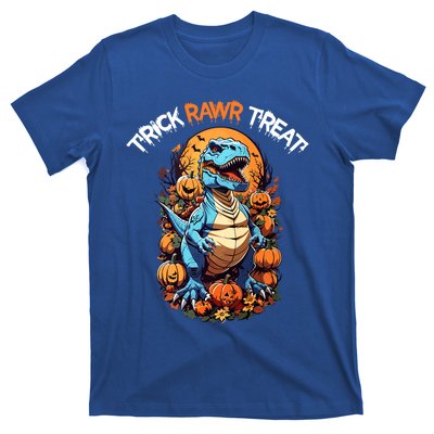 Dinosaur Trex Funny Trick Rawr Treat N Halloween Pumpkin Gift T-Shirt