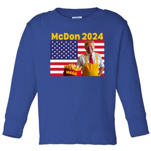 Donald Trump French Fry Cooking Fries Toddler Long Sleeve Shirt