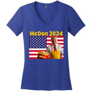 Donald Trump French Fry Cooking Fries Women's V-Neck T-Shirt