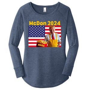 Donald Trump French Fry Cooking Fries Women's Perfect Tri Tunic Long Sleeve Shirt