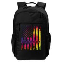 Dialysis Technician Flag USA Tie Dye Dialysis Tech Nurse Daily Commute Backpack