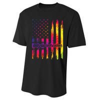 Dialysis Technician Flag USA Tie Dye Dialysis Tech Nurse Performance Sprint T-Shirt