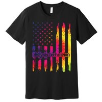 Dialysis Technician Flag USA Tie Dye Dialysis Tech Nurse Premium T-Shirt