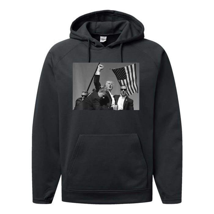 Donald Trump Fist Pump Performance Fleece Hoodie