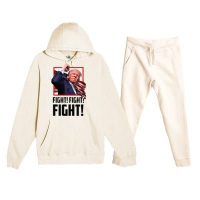 Donald Trump Fight Fighting Fighters Supporters Americans 2024 Premium Hooded Sweatsuit Set