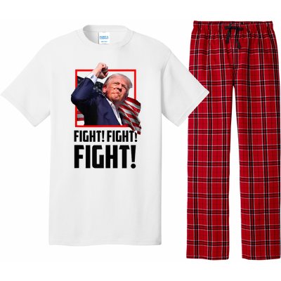 Donald Trump Fight Fighting Fighters Supporters Americans 2024 Pajama Set