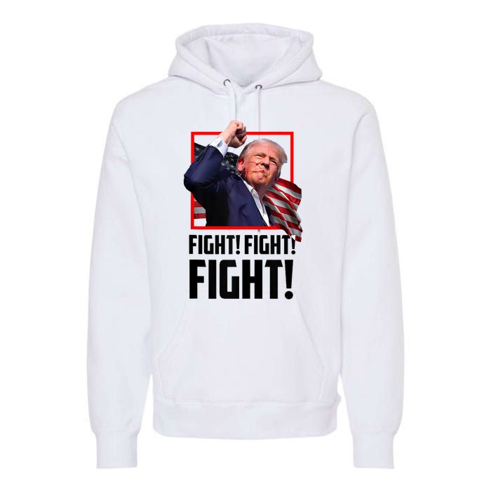 Donald Trump Fight Fighting Fighters Supporters Americans 2024 Premium Hoodie