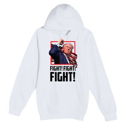 Donald Trump Fight Fighting Fighters Supporters Americans 2024 Premium Pullover Hoodie