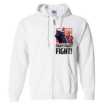 Donald Trump Fight Fighting Fighters Supporters Americans 2024 Full Zip Hoodie