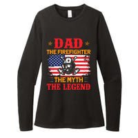 Dad The Firefighter The Myth The Legend Womens CVC Long Sleeve Shirt