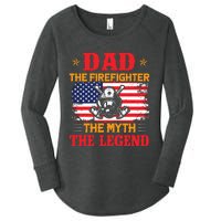 Dad The Firefighter The Myth The Legend Women's Perfect Tri Tunic Long Sleeve Shirt