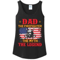 Dad The Firefighter The Myth The Legend Ladies Essential Tank