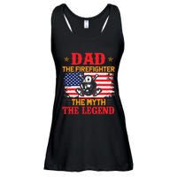 Dad The Firefighter The Myth The Legend Ladies Essential Flowy Tank