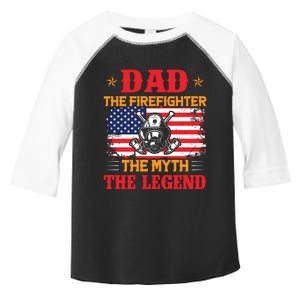 Dad The Firefighter The Myth The Legend Toddler Fine Jersey T-Shirt