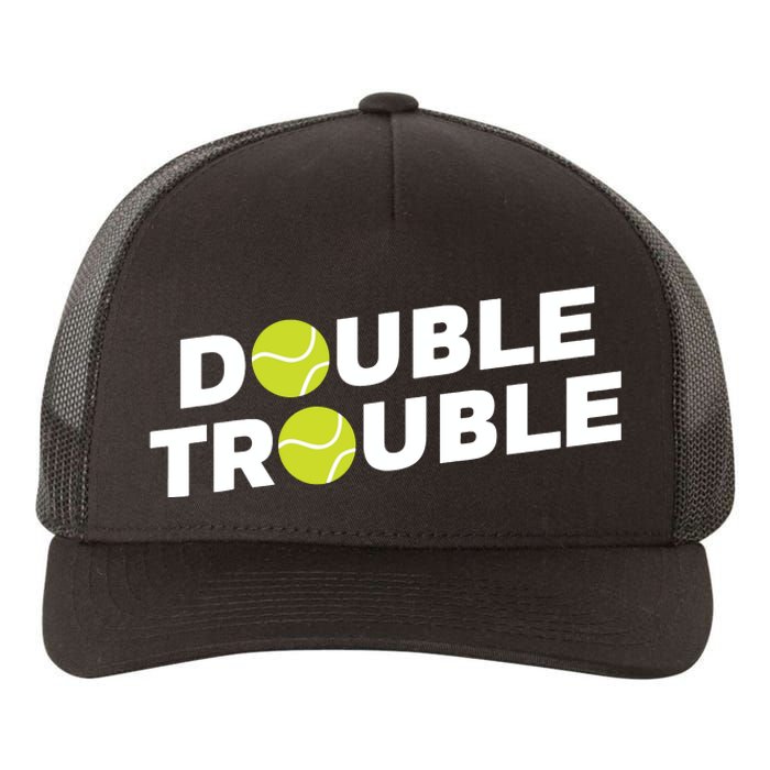 Double Trouble Funny Tennis With Tennis Balls Yupoong Adult 5-Panel Trucker Hat