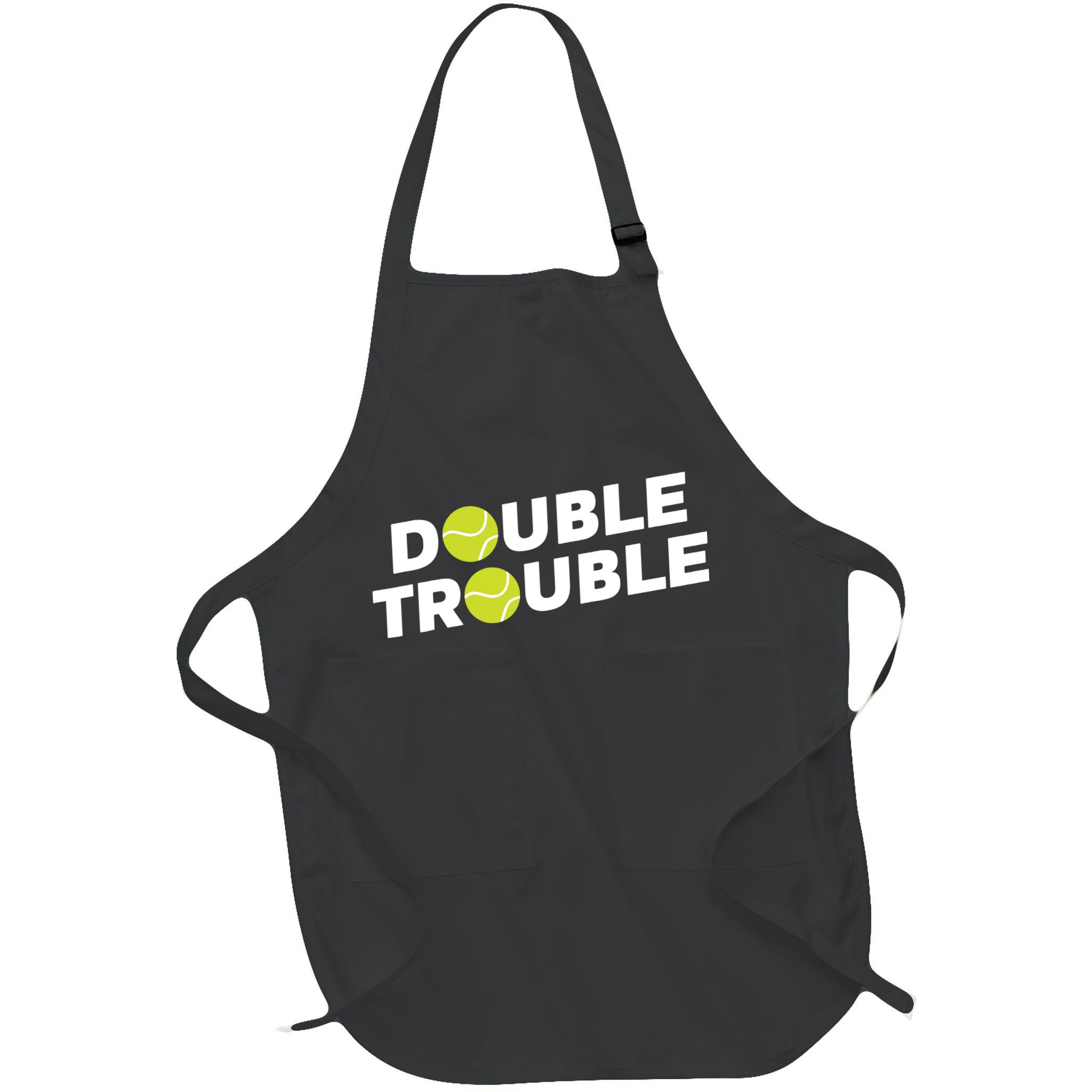 Double Trouble Funny Tennis With Tennis Balls Apron