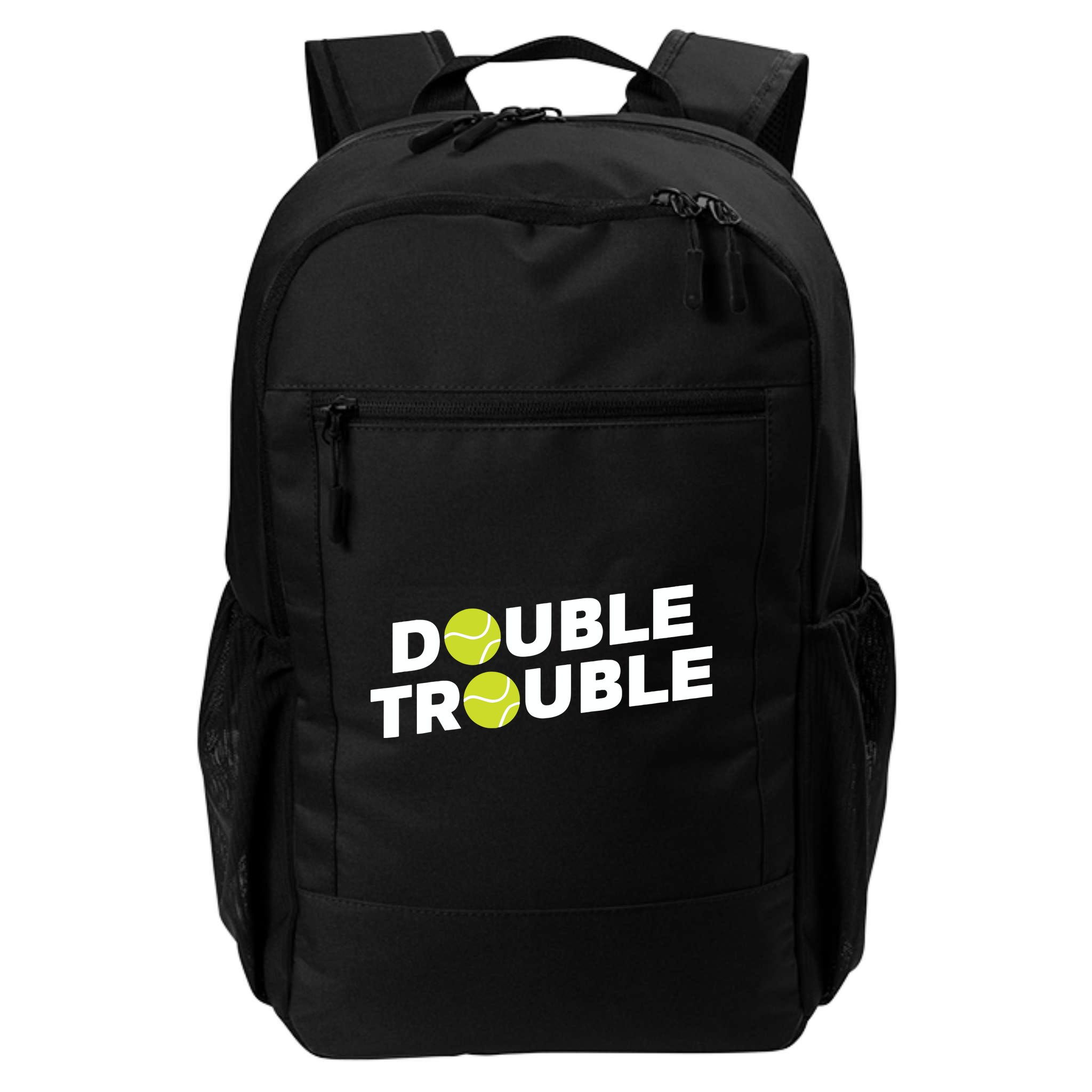 Double Trouble Funny Tennis With Tennis Balls Backpack