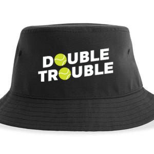 Double Trouble Funny Tennis With Tennis Balls Sustainable Bucket Hat