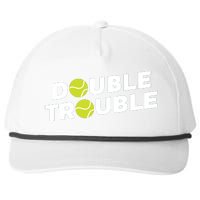 Double Trouble Funny Tennis With Tennis Balls Snapback Five-Panel Rope Hat