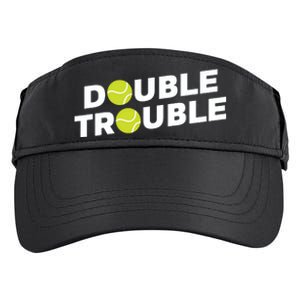 Double Trouble Funny Tennis With Tennis Balls Adult Drive Performance Visor