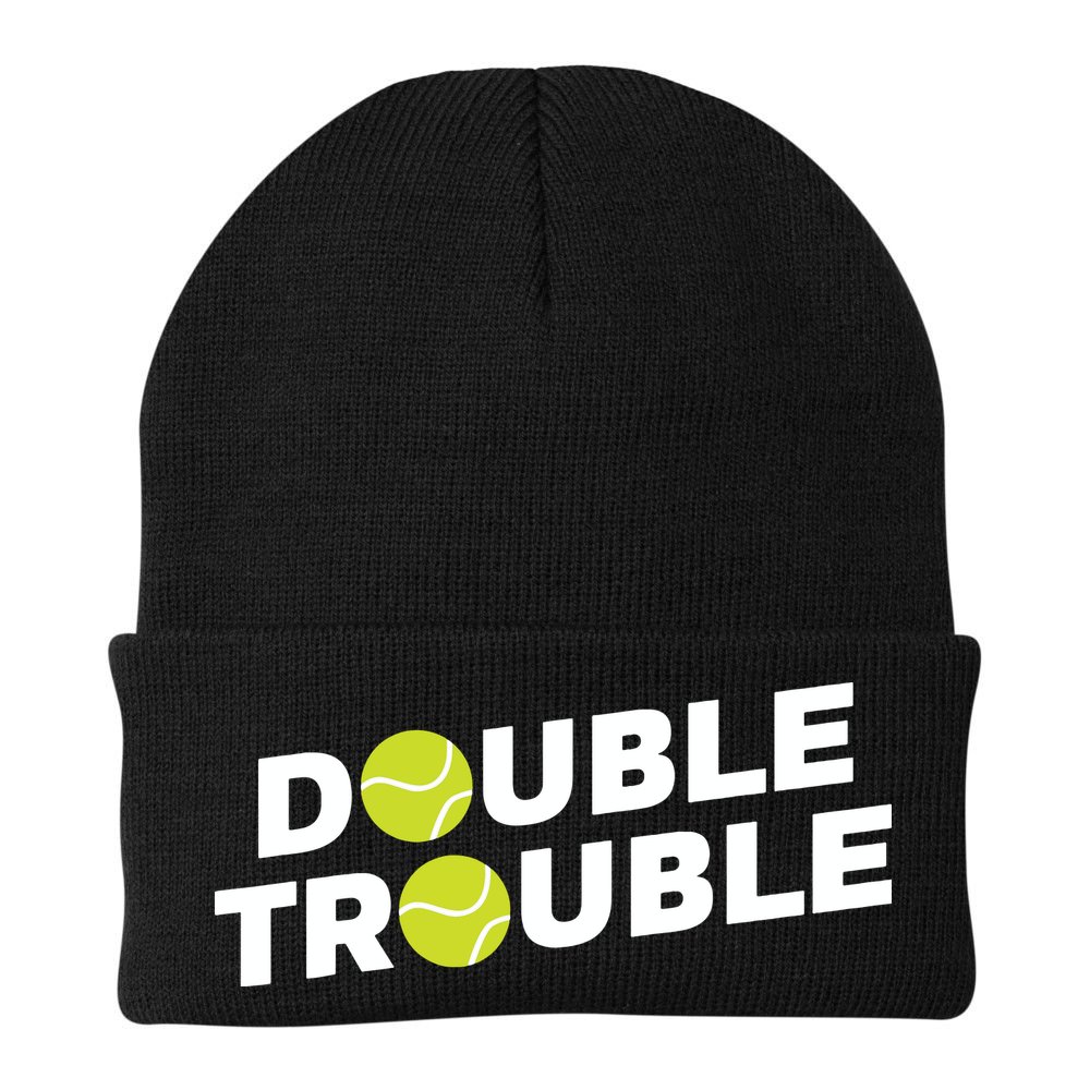 Double Trouble Funny Tennis With Tennis Balls Beanie