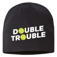 Double Trouble Funny Tennis With Tennis Balls Sustainable Beanie