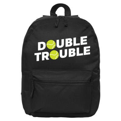 Double Trouble Funny Tennis With Tennis Balls 16 in Basic Backpack