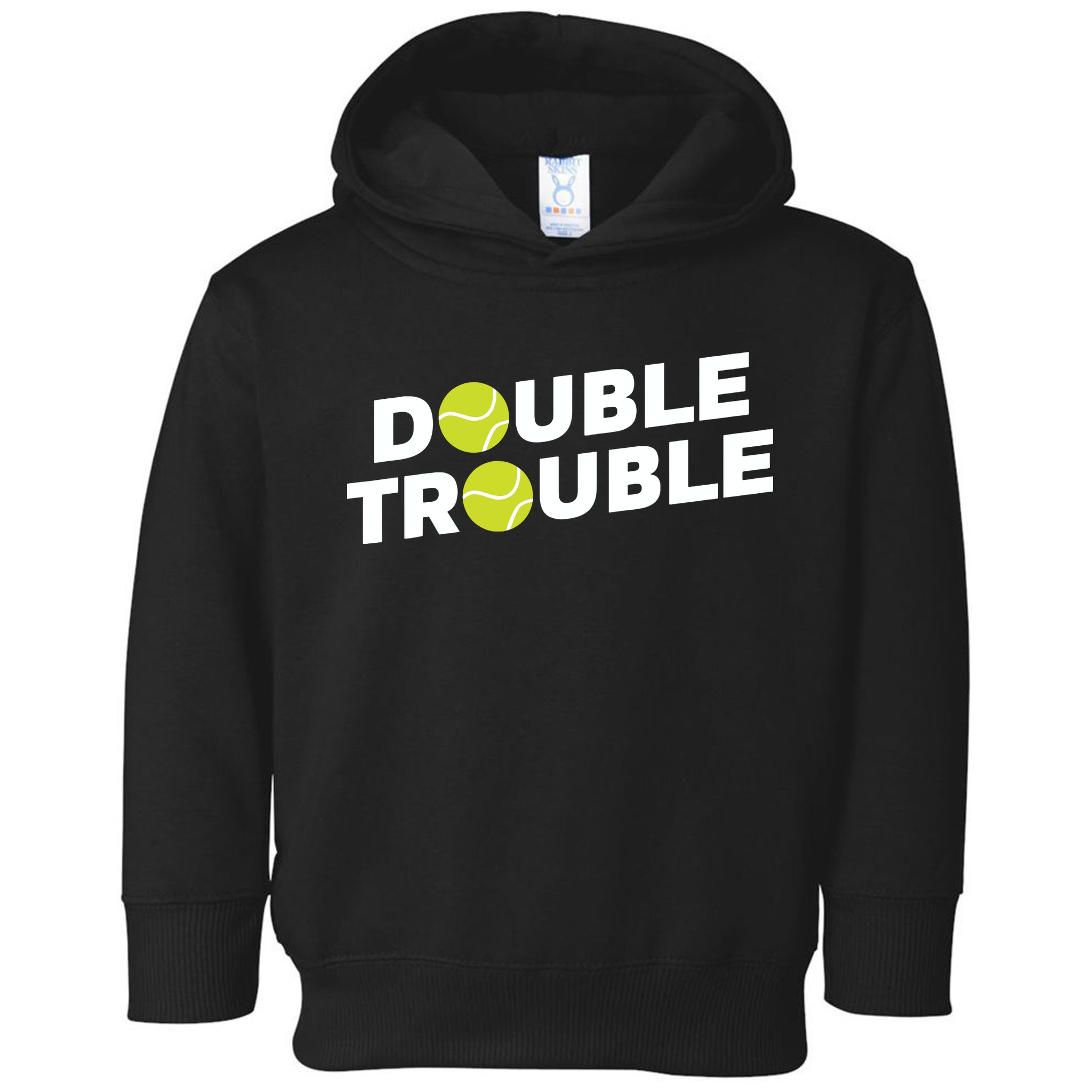 Double Trouble Funny Tennis With Tennis Balls Toddler Hoodie
