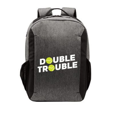 Double Trouble Funny Tennis With Tennis Balls Vector Backpack
