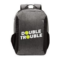 Double Trouble Funny Tennis With Tennis Balls Vector Backpack