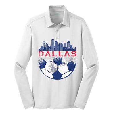 Dallas Texas Fan Fc Silk Touch Performance Long Sleeve Polo