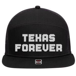 Distressed Texas Forever 7 Panel Mesh Trucker Snapback Hat