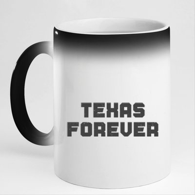 Distressed Texas Forever 11oz Black Color Changing Mug