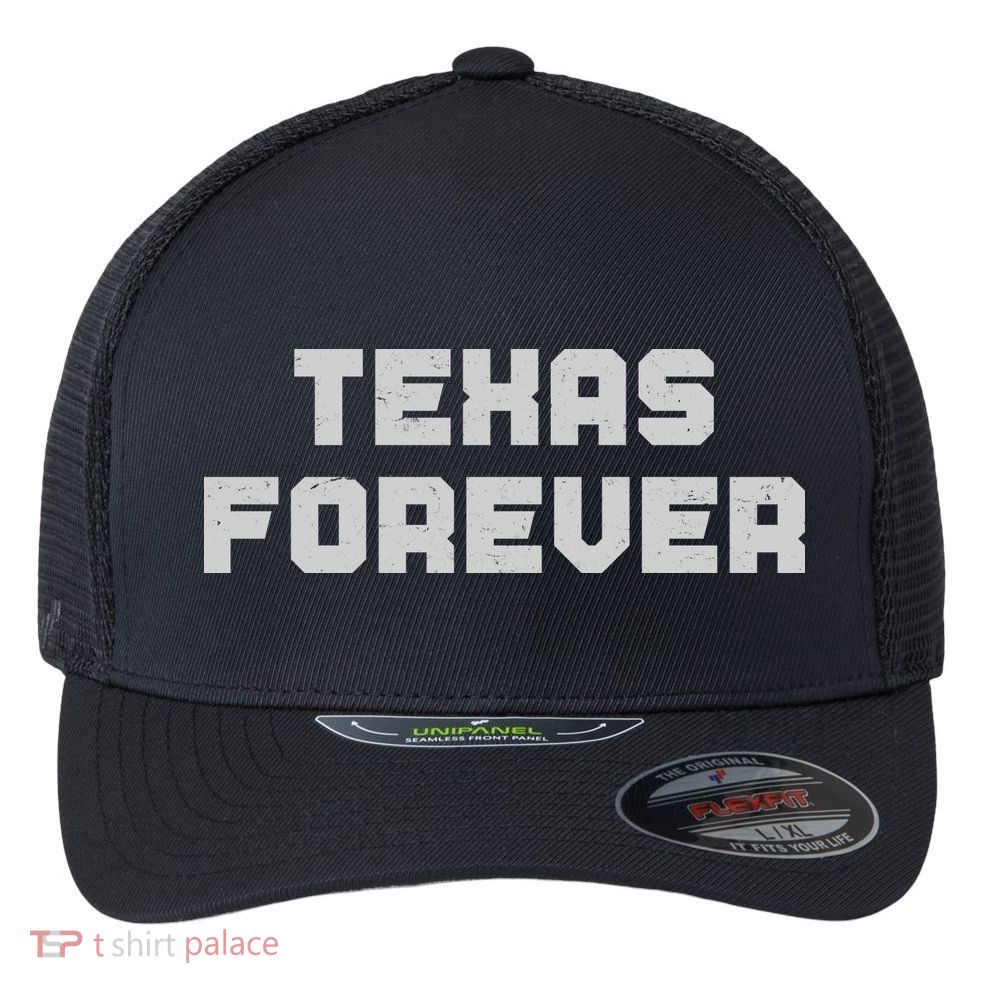 Distressed Texas Forever Flexfit Unipanel Trucker Cap