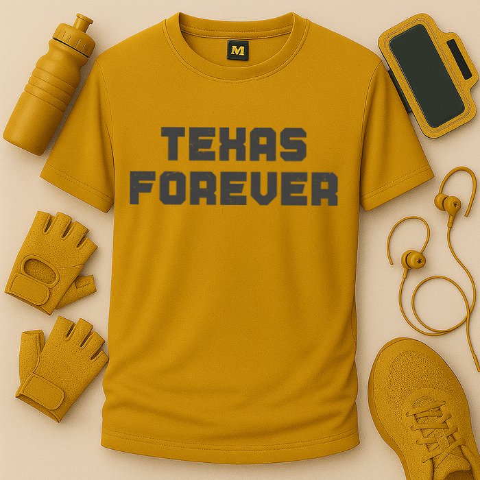 Distressed Texas Forever Cooling Performance Crew T-Shirt