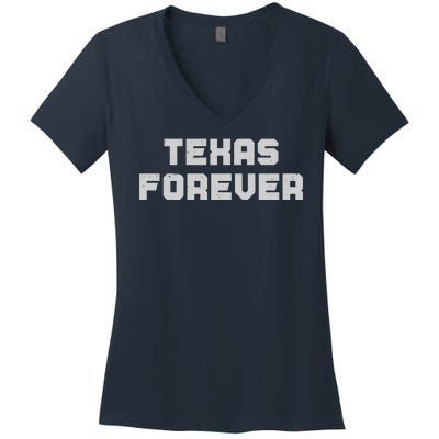 Distressed Texas Forever Women's V-Neck T-Shirt