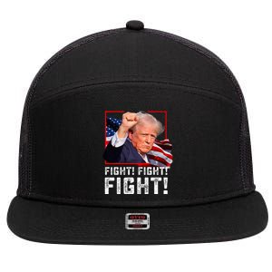 Donald Trump Fight Fighting Fighters Supporters Americans 7 Panel Mesh Trucker Snapback Hat