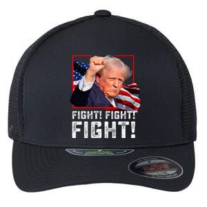 Donald Trump Fight Fighting Fighters Supporters Americans Flexfit Unipanel Trucker Cap