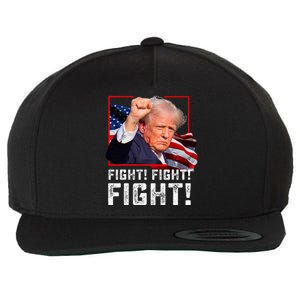 Donald Trump Fight Fighting Fighters Supporters Americans Wool Snapback Cap