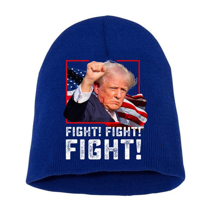 Donald Trump Fight Fighting Fighters Supporters Americans Short Acrylic Beanie