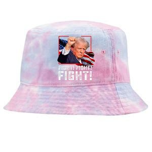 Donald Trump Fight Fighting Fighters Supporters Americans Tie-Dyed Bucket Hat