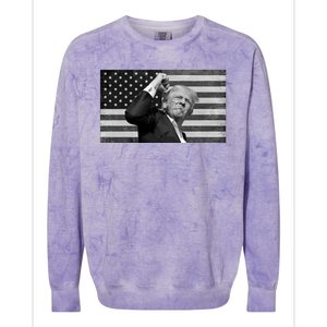 Donald Trump Fight Freedom Usa Flag Colorblast Crewneck Sweatshirt