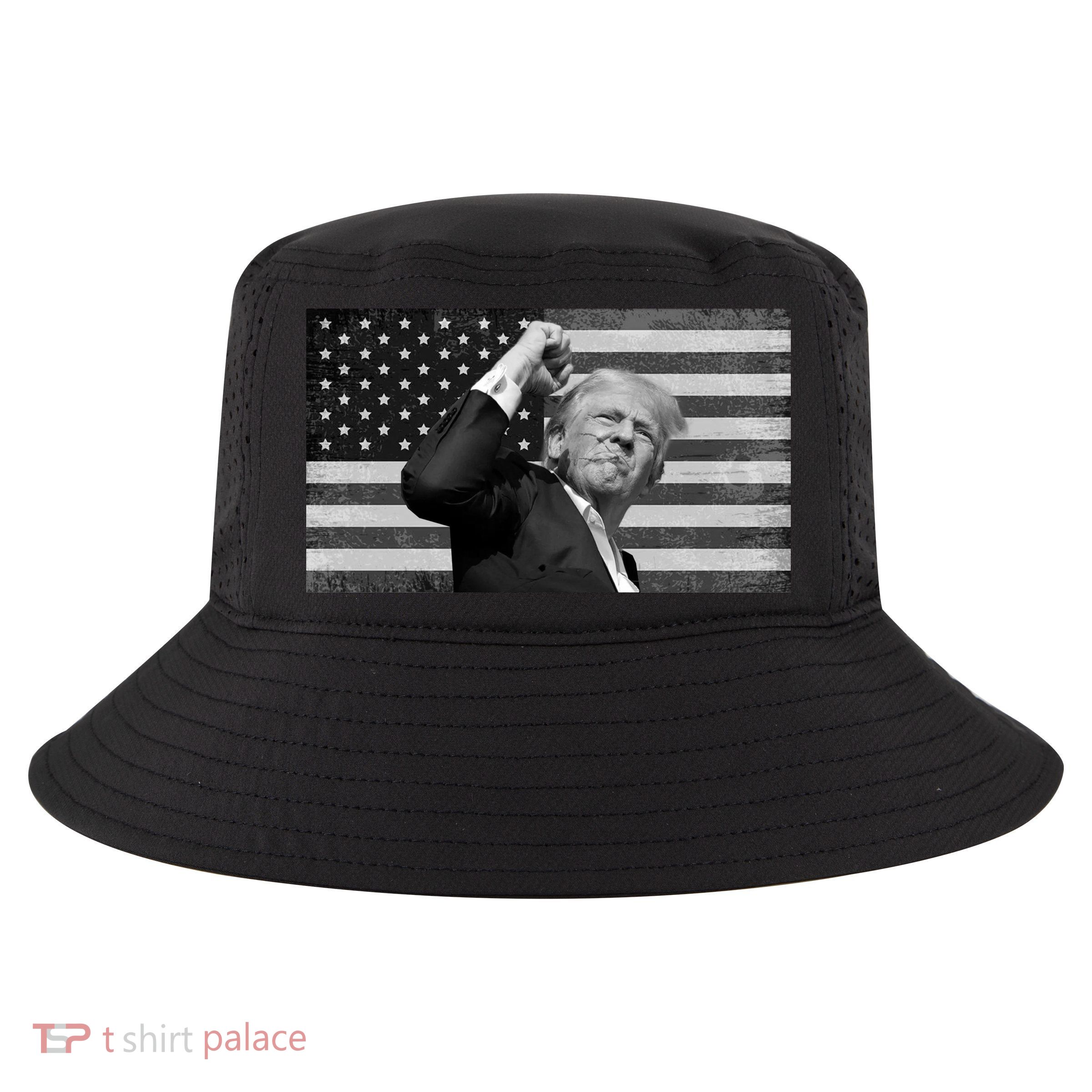 Donald Trump Fight Freedom Usa Flag Cool Comfort Performance Bucket Hat