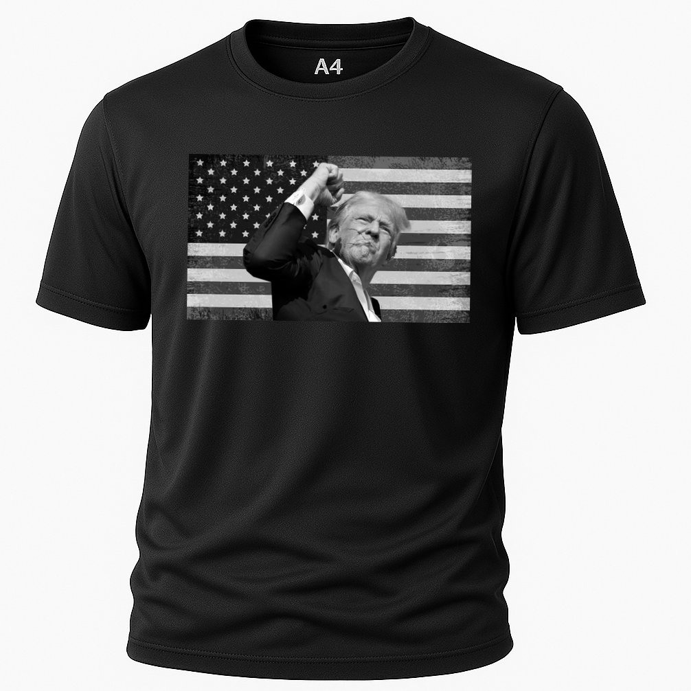 Donald Trump Fight Freedom Usa Flag Cooling Performance Crew T-Shirt
